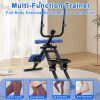 Multifunctional 2-In-1 Stair Stepper And Ab Workout Machine Blue