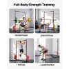 Power Cage Rack, Multifunctional Squat Rack for Home Gym, Width-Adjustable Workout Strength Training Equipment with 6 Band Pegs