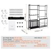Golf Storage Garage Organizer, 2 Golf Bag Storage Stand Holder and Other Sports Equipment Storage Rack, Outdoor Steel Ball Cart