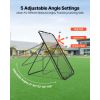 Baseball Softball Rebounder Net 4 x 6 ft Pitch Back Trainer Target, 5 Adjustable Angles with Strike Zone, Steel Frame
