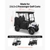 Golf Cart Cover, Visible Full-Enclosure 2&2+2 Passenger Golf Cart, 600D Waterproof Oxford Fabric Club Car Cover Fits Most Carts Club Car, Yamaha, EZGO