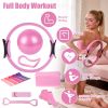 14-Piece Pink Pilates Ring & Resistance Band Set | All-in-One Home Gym & Travel Kit