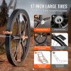 Deer Cart, 500 LBS Capacity Folding Game Cart, Deer Cart Game Hauler with 17" Big Rubber Wheel & Ergonomic Handle, Heavy-Duty Game Cart Accessories