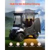 Golf Cart Cover, Visible Full-Enclosure 2&2+2 Passenger Golf Cart, 600D Waterproof Oxford Fabric Club Car Cover Fits Most Carts Club Car, Yamaha, EZGO