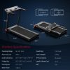 3.75HP Folding Electric Treadmill with Smart App Control & 12 Preset Programs