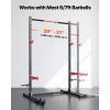 Power Cage Rack, Multifunctional Squat Rack for Home Gym, Width-Adjustable Workout Strength Training Equipment with 6 Band Pegs