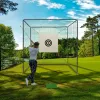 10x10x10 FT Golf Hitting Net Cage with Steel Frame & Target Kit Indoor Outdoor