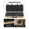 Hard Rifle Case, Lockable Rifle Case with 4 Layers Pre-cut Foams, 36 in Gun Storage with Wheels