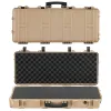 Hard Rifle Case, Lockable Rifle Case with 4 Layers Pre-cut Foams, 36 in Gun Storage with Wheels