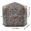 Hunting Blind, 6-7 Person Ground Blinds with Carrying Bag, Portable Camouflage Tent, Reinforced Durable Concealed Shelter with Silent Zipper Door and