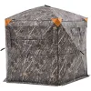 Hunting Blind, 6-7 Person Ground Blinds with Carrying Bag, Portable Camouflage Tent, Reinforced Durable Concealed Shelter with Silent Zipper Door and