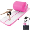 Inflatable Gymnastics Air Mat Set, 2 PCS Tumbling Mat, Tumble Track with Electric Pump, Air Roller Barrel Gymnastics Equipment, Training Mats for Home