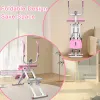 Multifunctional 2-In-1 Stair Stepper And Ab Workout Machine Pink