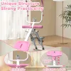 Multifunctional 2-In-1 Stair Stepper And Ab Workout Machine Pink