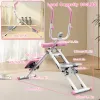 Multifunctional 2-In-1 Stair Stepper And Ab Workout Machine Pink