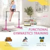 Pink Professional Gymnastics Bar for Kids Toddler Home Gym Equipment with 13-Level Adjustable Height