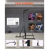 Punching Bag Stand, Steel Heavy Duty Workout Equipment, Boxing Punching Bag Stand, Holds Up to 140 lbs, Freestanding Sandbag Rack with Weighted Base