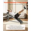 Sit Up Bench, Curved Decline Ab Bench with Reverse Crunch Handle, with 6 Adjustable Height Setting, Heavy Duty Steel