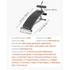 Sit Up Bench, Curved Decline Ab Bench with Reverse Crunch Handle, with 6 Adjustable Height Setting, Heavy Duty Steel