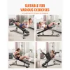 Sit Up Bench, Decline Ab Bench with Reverse Crunch Handle, with 4 Adjustable Height Settings, Heavy Duty Steel, 1000 Lbs Capacity
