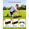 Soccer Rebounder Board, 37.4 x 9.8 in Portable Soccer Rebound Wall, Dual Surface Sports Kick Back Trainer, 3 Adjustable Angles