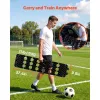 Soccer Rebounder Board, 37.4 x 9.8 in Portable Soccer Rebound Wall, Dual Surface Sports Kick Back Trainer, 3 Adjustable Angles