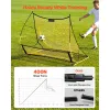 Soccer Rebounder Net, 2-in-1 Soccer Goal Rebounder, Thickened Fiberglass Poles Iron Pipe for Team Solo Control, Passing Practice