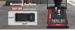 Foldable Under Desk Treadmill with 8% Incline | 3.0 HP Motor & LED Display