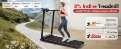 Foldable Under Desk Treadmill with 8% Incline | 3.0 HP Motor & LED Display