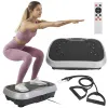 Vibration Plate Exercise Machine With Resistant Bands Remote Control Whole Body Vibration Platform Workout Equipment Home Fitness Training Equipment F