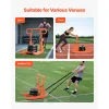Weight Sled, Steel Power Sled, Fitness Training Sleds for Athletic Exercise Speed Improvement, Workout Equipment with Adjustable Height Handle, Compat