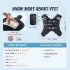 Weighted Vest, 12 lbs Weight Vest with Reflective Stripe, Adjustable Buckle Body Weight Vest for Men Women, Workout Equipment for Strength Training