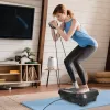 Whole Body Vibration Plate Exercise Machine 1–120 Speed Levels with 2 Resistance Bands, Touch & Remote Control Vibration Platform with Bluetooth USB