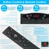 Whole Body Vibration Plate Exercise Machine 1–120 Speed Levels with 2 Resistance Bands, Touch & Remote Control Vibration Platform with Bluetooth USB