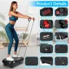 Whole Body Vibration Plate Exercise Machine 1–120 Speed Levels with 2 Resistance Bands, Touch & Remote Control Vibration Platform with Bluetooth USB