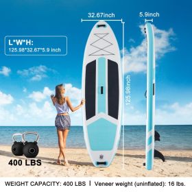 Inflatable Stand Up Paddle Board 10 Ft 5 In With Premium SUP Paddle Board Accessories (Option: Gray blue)