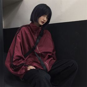Women's Casual Sports Sun Protection Jacket (Option: Burgundy-M)