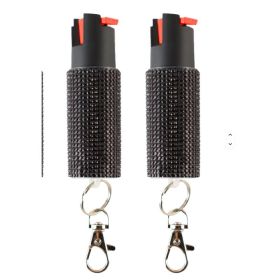 Guard Dog 2-Pack Self-Defense Pepper Spray Keychain (Option: Black)