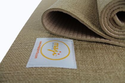 Maji Sports Jute Premium ECO Yoga Mat – Natural Fiber 4.5mm (Material: PER Polymer Resin + Jute, Color: Beige)