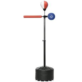 Freestanding Boxing Reflex Bag with Speed Ball, Hand Wraps & Pump (Option: Black, Red, Blue-855x200x200 mm)