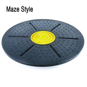 Round Yoga Balance Board Disc for Core Training & Stability Workouts (Color: Yellow)