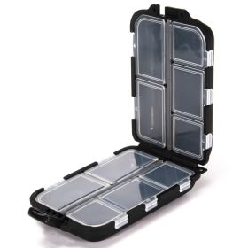 10-Compartment Fishing Tackle Box – Compact Hook & Bait Organizer (Color: Black G680B)