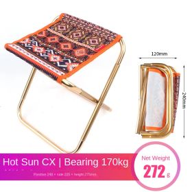 Compact Aluminum Folding Camping Stool – Lightweight Outdoor Seat (select: Outdoor folding chairs-red)