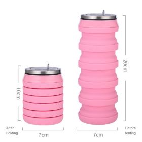480ml Foldable Silicone Water Bottle for Travel, Fitness & Outdoors (Capacity: 480ml, Color: 02)