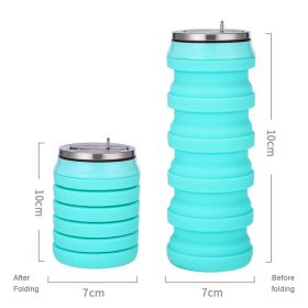 480ml Foldable Silicone Water Bottle for Travel, Fitness & Outdoors (Capacity: 480ml, Color: 03)