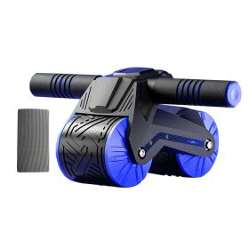 2-in-1 Ab Roller with Smart Rebound, Elbow Support & Digital Counter (Color: dark blue, Ships From: China)