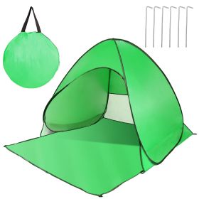 Versatile Pop-Up beach, camping, fishing, and outdoor shelter tent – UPF 50+ Sun Shelter (Color: Green)