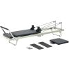 Foldable Pilates Reformer, Pilates Workout Machine for Home Gym Studio Use, Pilates Bed with Dual Resistance- Spring & Cord