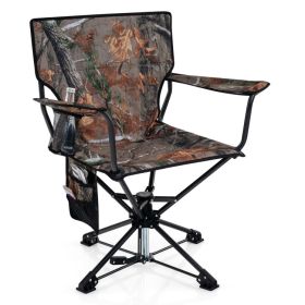 360° Swivel Hunting Chair – Foldable 300-lb Outdoor Field Seat, Swivel, Comfort, Portability, Field-Ready (Color: Camouflage)