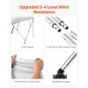 4 Bow Boat Bimini Tops, 600D Polyester Canopy with Aluminum Alloy Frame, Waterproof & Sun Shade Boat Awning Canopy with Storage Bag, 2 Support Poles